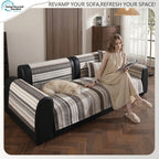 OHSIO Luxury Wood-Grain Chenille Non-Slip Pet Sofa Cover