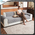 OHSI0 Ultrasonic Square Non-Slip Stain-Resistant Recycled Fleece Sofa Cushion
