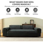 OHSIO Corduroy Plaid High-Density Non-Slip Pet Sofa Cover