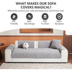 OHSI0 Ultrasonic Square Non-Slip Stain-Resistant Recycled Fleece Sofa Cushion