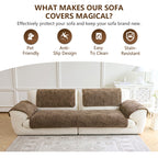 OHSIO Soft Plush Jacquard Fox-Tail Style Non-Slip Pet Sofa Cover