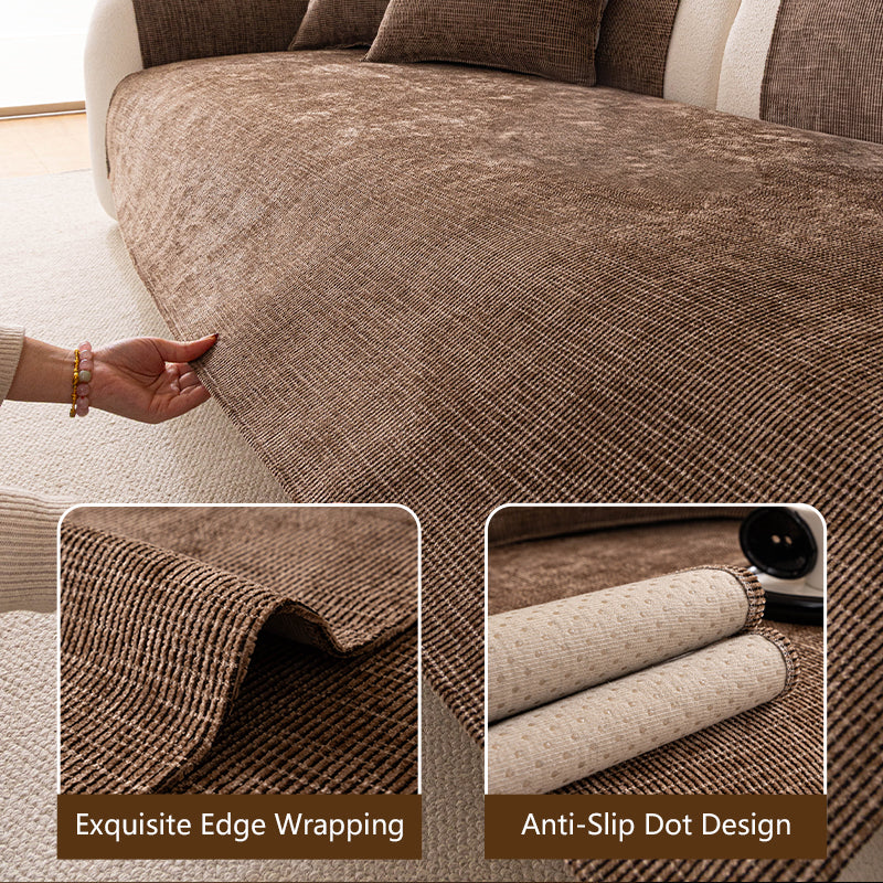 OHSIO 230GSM Chenille Non-Slip Pet Sofa Cover - easy installation