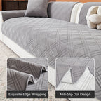 OHSI0 Ultrasonic Square Non-Slip Stain-Resistant Recycled Fleece Sofa Cushion