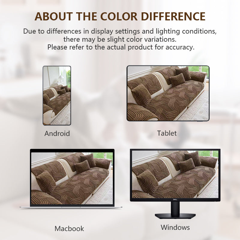 OHSIO 250GSM Jacquard Fleece Non-Slip Sofa Cover - easy installation