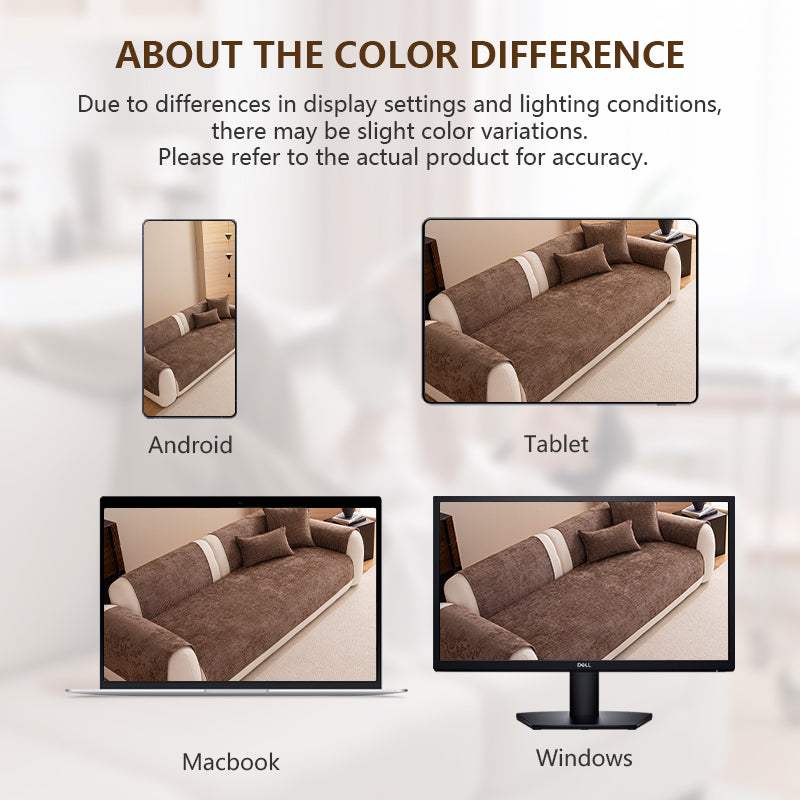 OHSIO 230GSM Chenille Non-Slip Pet Sofa Cover - machine-washable care