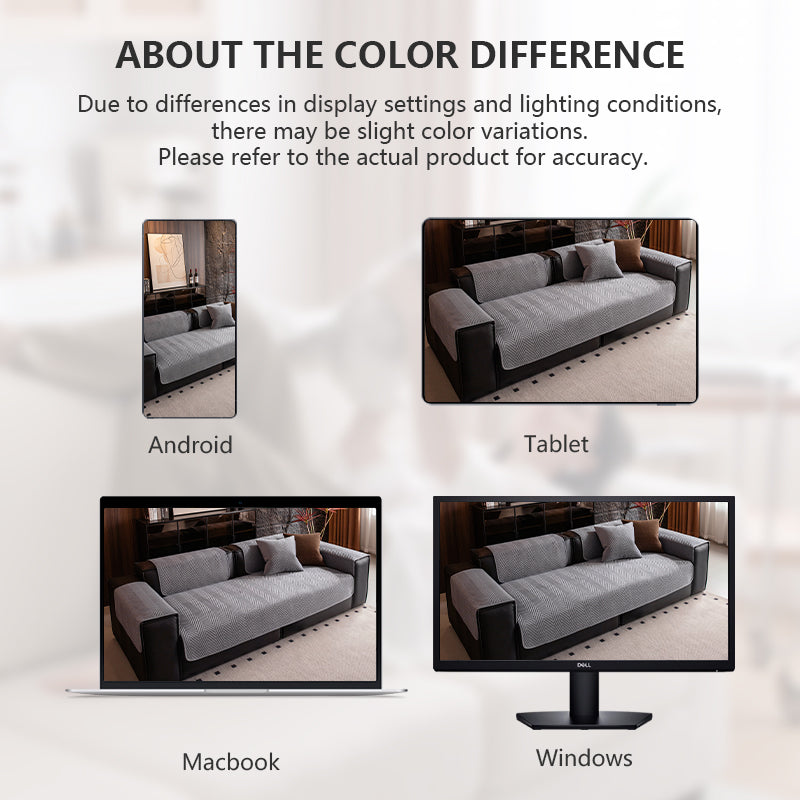 OHSIO Herringbone Recycled Fleece Sofa Cover - machine-washable care