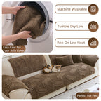 OHSIO Soft Plush Jacquard Fox-Tail Style Non-Slip Pet Sofa Cover