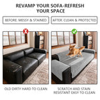 OHSIO Ultrasonic Wave Pattern Anti-Slip Stain Resistant Recycled Fleece Sofa Pad