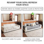 OHSI0 Ultrasonic Square Non-Slip Stain-Resistant Recycled Fleece Sofa Cushion