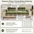 OHSIO Irregular-Shaped Teal Chenille Non-Slip Pet Sofa Cover