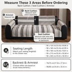 OHSIO Luxury Wood-Grain Chenille Non-Slip Pet Sofa Cover