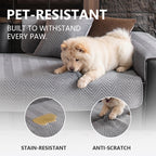 OHSI0 Ultrasonic Herringbone Non-Slip Stain-Resistant Recycled Fleece Sofa Cushion