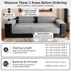 OHSIO Ultrasonic Wave Pattern Anti-Slip Stain Resistant Recycled Fleece Sofa Pad