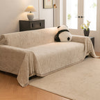 OHSIO Liujin Plush Jacquard Sofa Throw Cover – Non-Slip Washable Couch Protector