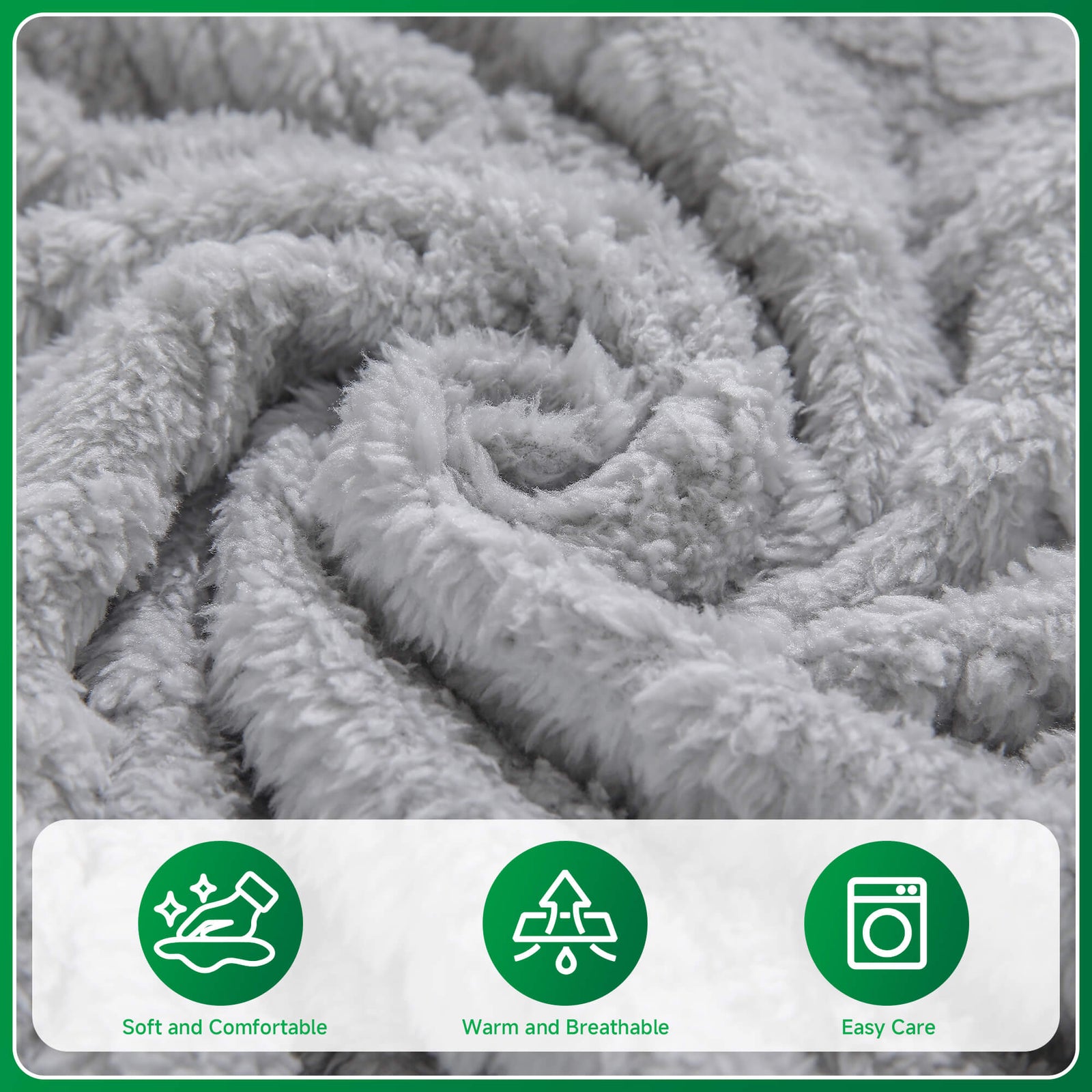 OHSIO Thick Polar Fleece Couch Cushion Covers - pet-friendly furniture protection