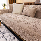 OHSIO Embossed Chenille Sofa Cover – Non-Slip Couch Protector