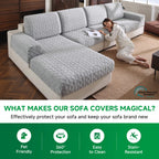 OHSIO Thick Polar Fleece Couch Cushion Covers - machine-washable care
