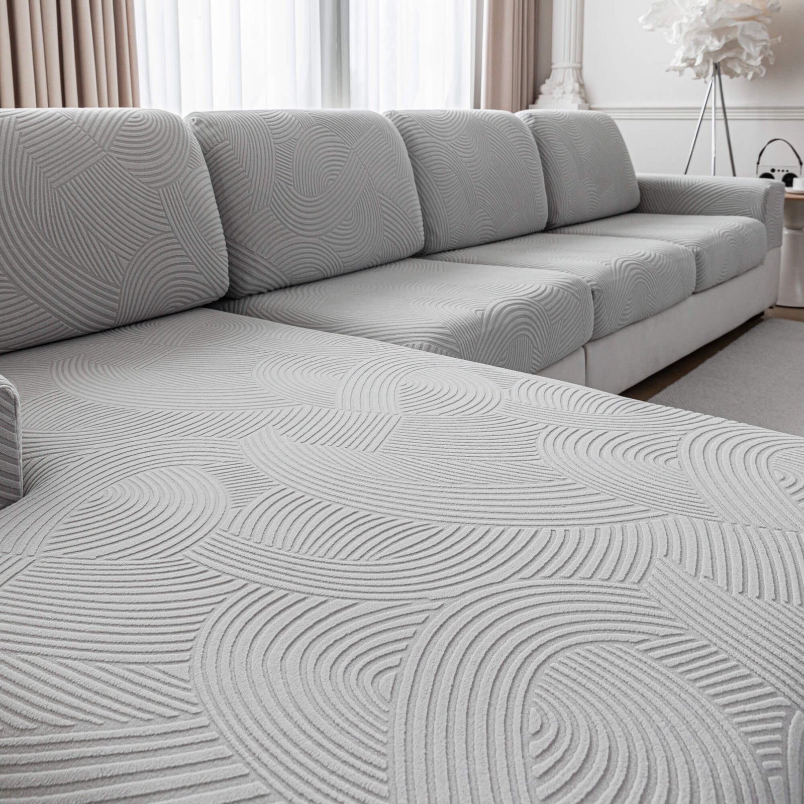 Thick Fleece Modular Sofa Cushion Cover - Pet Friendly Washable Slipcover - size and measurement guide