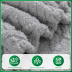 OHSIO Thick Polar Fleece Couch Cushion Covers - stretch fabric and texture detail