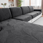 OHSIO Couch Covers for Sectional Sofa, Washable Stretch Soft Sofa Cushion Covers L Shape Sofa Slipcovers Anti Slip Furniture Decor Protector for Pets