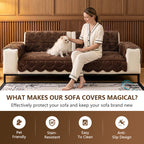 OHSIO Embossed Chenille Sofa Cover – Non-Slip Couch Protector