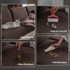 OHSIO Stretch Polar Fleece Sectional Cushion Covers - pet-friendly furniture protection