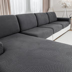 OHSIO Couch Cushion Covers for Sectional and L Shaped Sofa, Stretch Soft Sofa Covers Washable Wear Resistant Slipcovers Furniture Protector Pet-Friendly