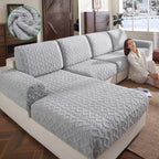 OHSIO Thick Polar Fleece Couch Cushion Covers - cushion cover lifestyle view