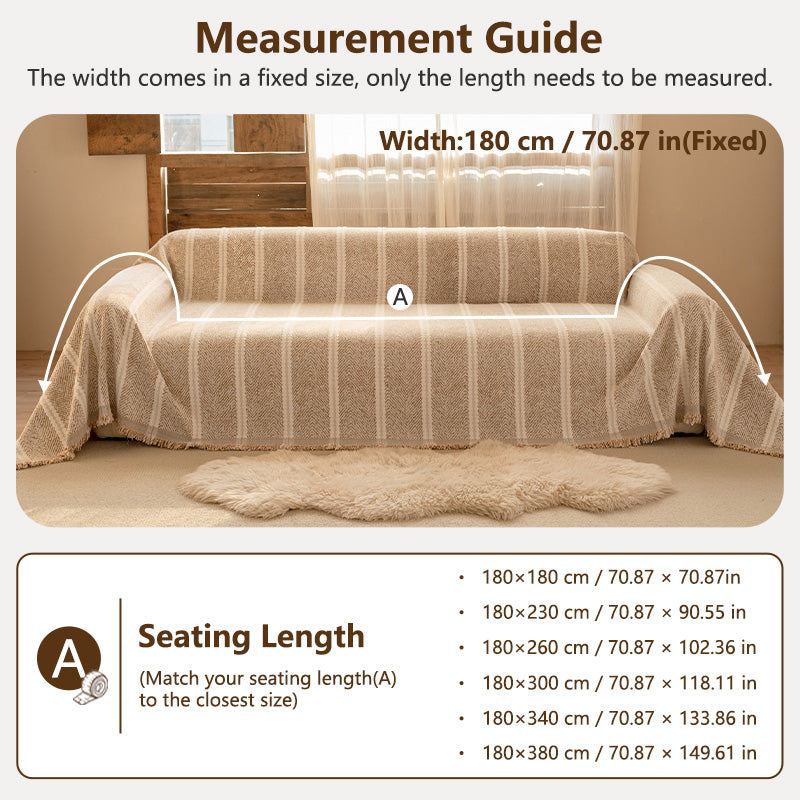 OHSIO Geometric Sofa Throw Cover – Washable Pet-Friendly Couch Protector