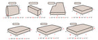 OHSIO Couch Cushion Covers, Comfort Soft Magic Sofa Covers Washable Stretch Resistant Slipcovers for Sectional and L Shaped Seats Furniture Protectors for Pets