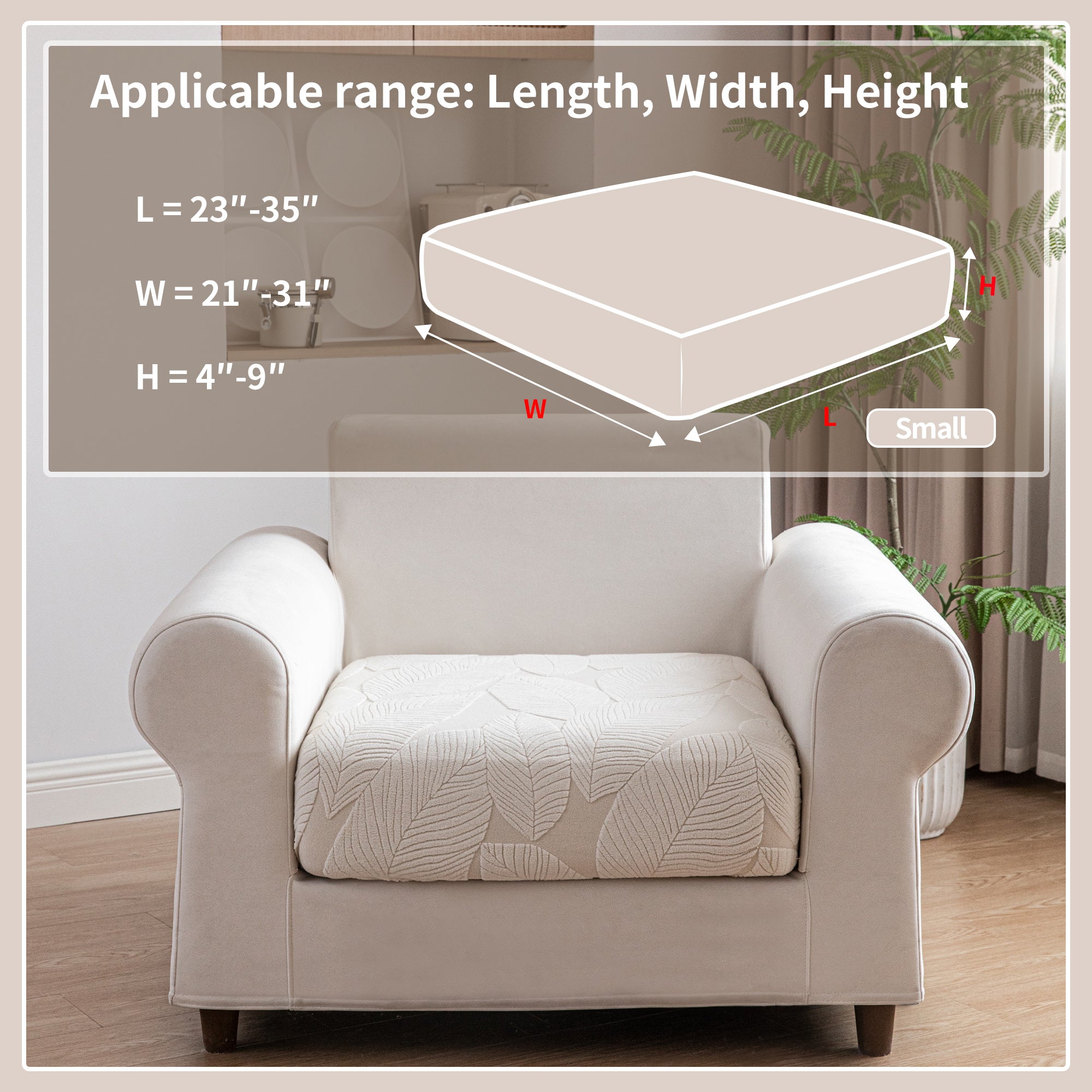 OHSIO Couch Covers for Sectional Sofa, Washable Stretch Soft Sofa Cushion Covers L Shape Sofa Slipcovers Anti Slip Furniture Decor Protector for Pets