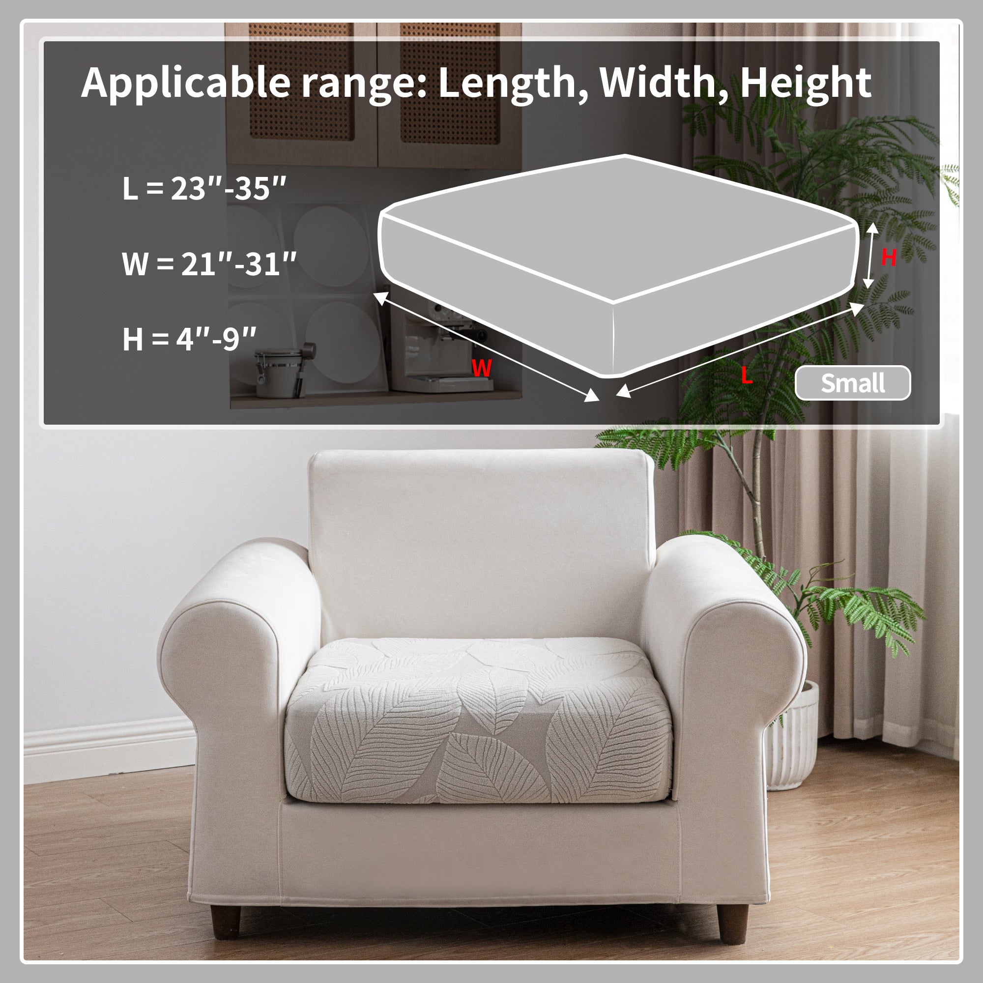 OHSIO Couch Covers for Sectional Sofa, Washable Stretch Soft Sofa Cushion Covers L Shape Sofa Slipcovers Anti Slip Furniture Decor Protector for Pets