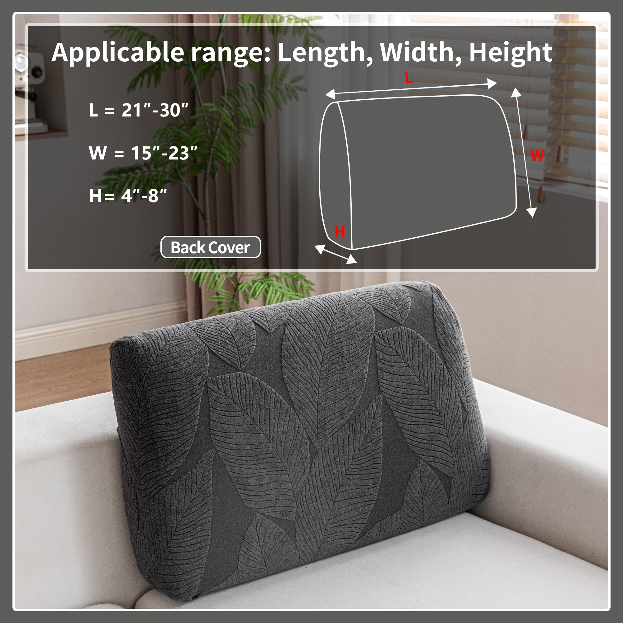 OHSIO Couch Covers for Sectional Sofa, Washable Stretch Soft Sofa Cushion Covers L Shape Sofa Slipcovers Anti Slip Furniture Decor Protector for Pets