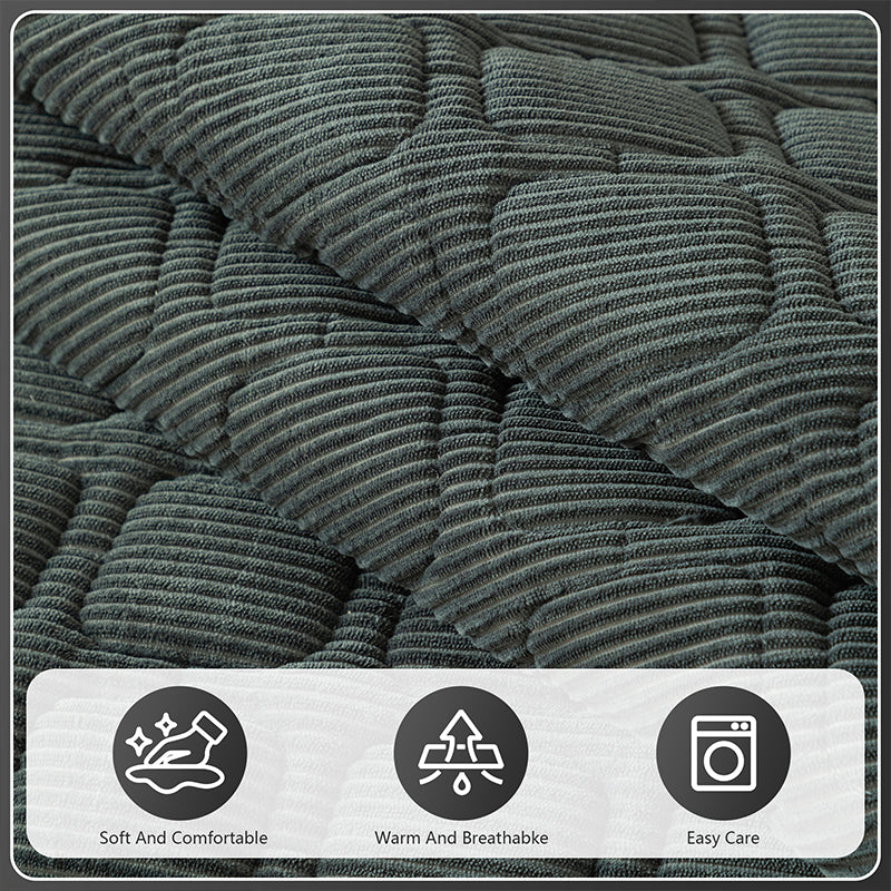OHSIO Corduroy Plaid Non-Slip Pet Sofa Cover - size and measurement guide