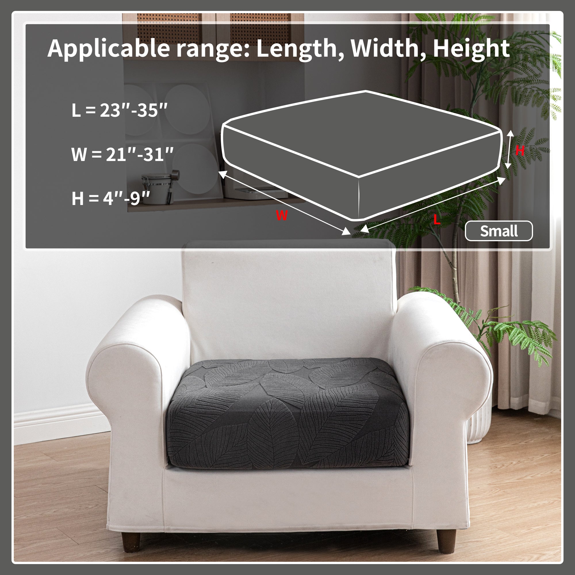 OHSIO Couch Covers for Sectional Sofa, Washable Stretch Soft Sofa Cushion Covers L Shape Sofa Slipcovers Anti Slip Furniture Decor Protector for Pets