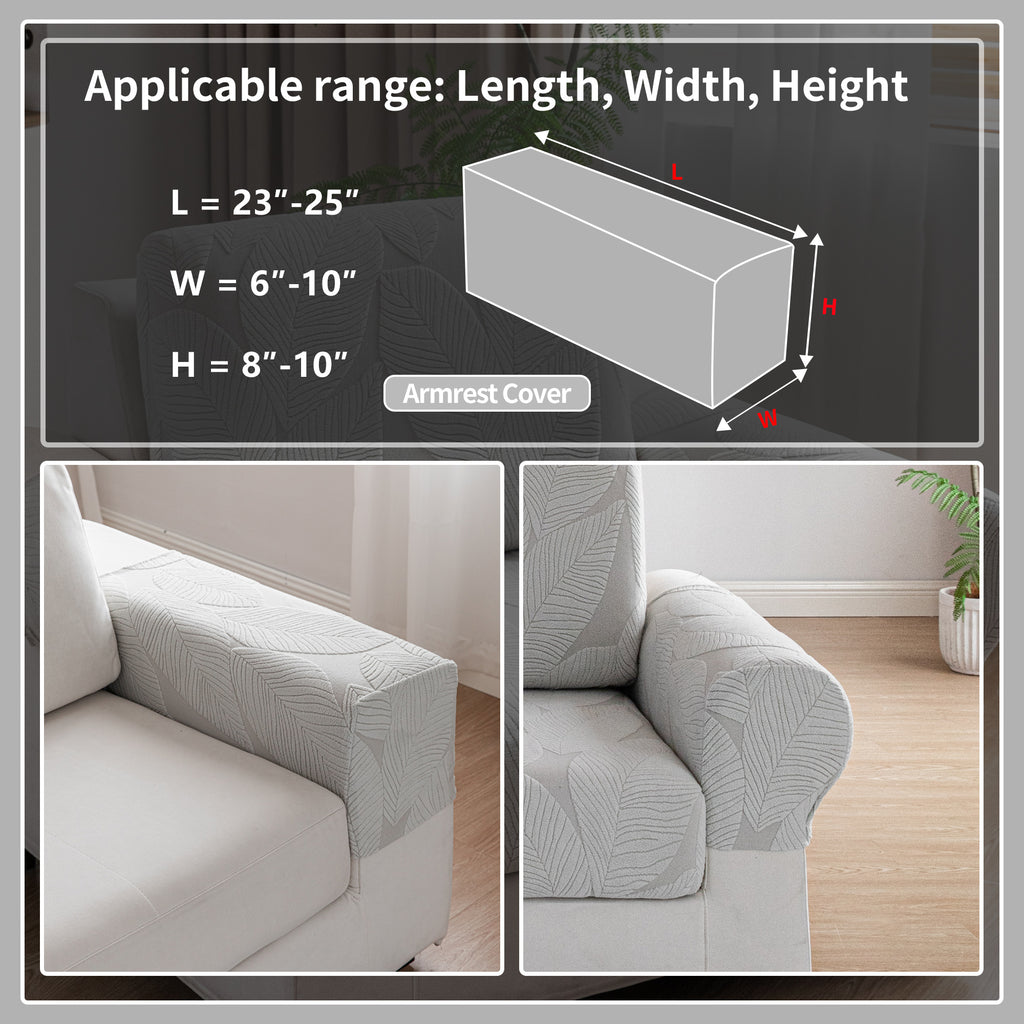 OHSIO Couch Covers for Sectional Sofa, Washable Stretch Soft Sofa Cushion Covers L Shape Sofa Slipcovers Anti Slip Furniture Decor Protector for Pets