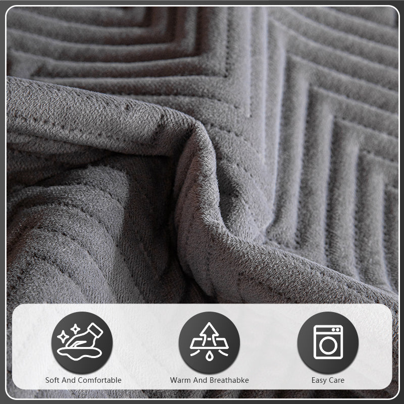 OHSIO Herringbone Recycled Fleece Sofa Cover - easy installation