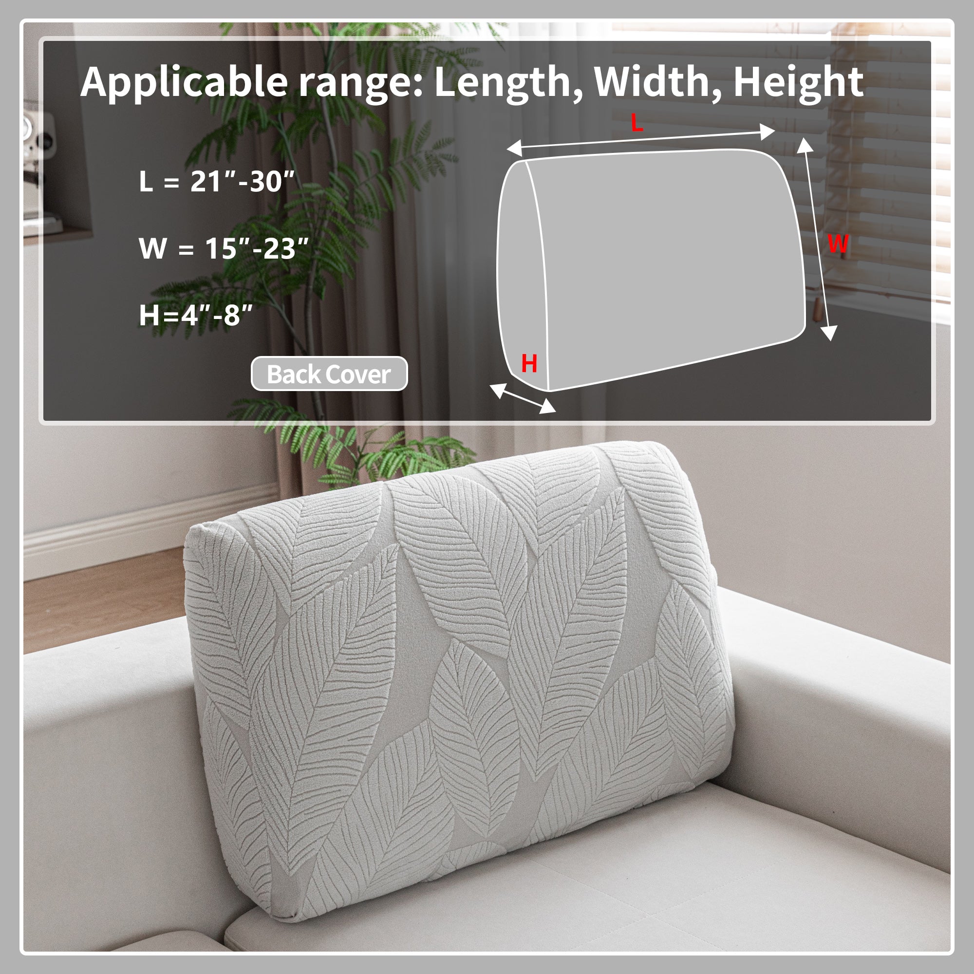 OHSIO Couch Covers for Sectional Sofa, Washable Stretch Soft Sofa Cushion Covers L Shape Sofa Slipcovers Anti Slip Furniture Decor Protector for Pets