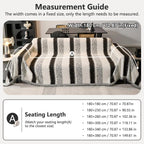 OHSIO Striped Sofa Throw Cover – Washable Pet Couch Protector