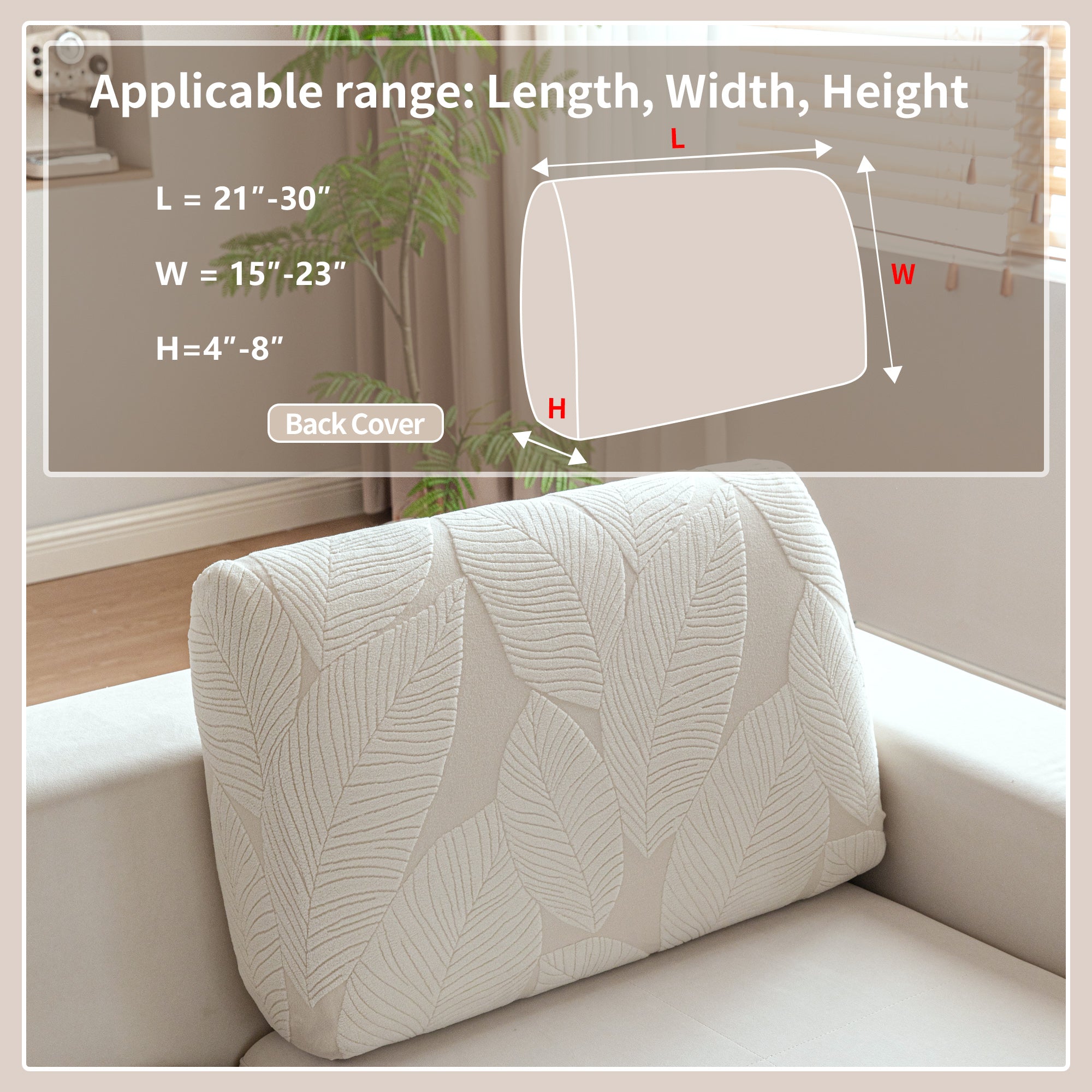 OHSIO Couch Covers for Sectional Sofa, Washable Stretch Soft Sofa Cushion Covers L Shape Sofa Slipcovers Anti Slip Furniture Decor Protector for Pets