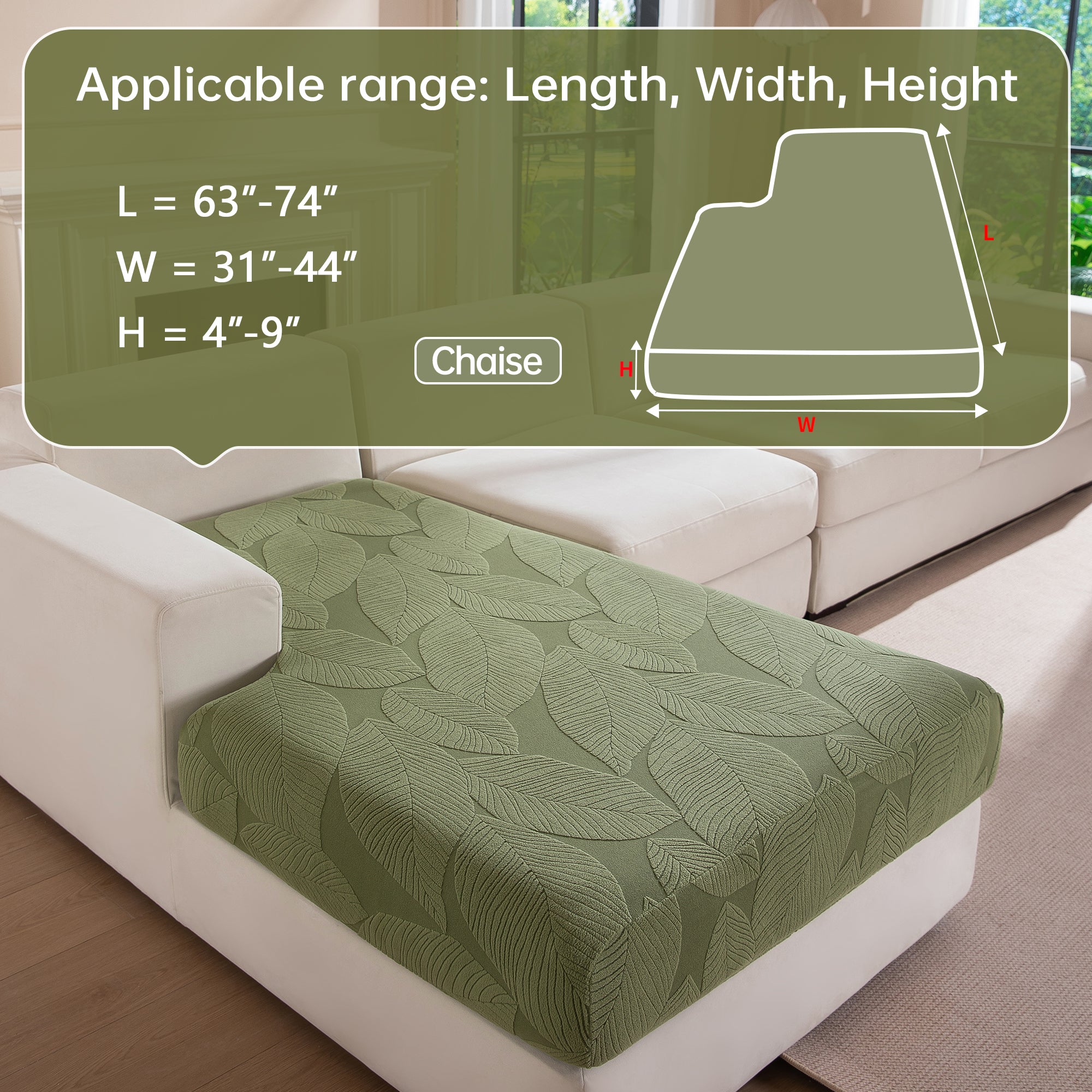 OHSIO Couch Covers for Sectional Sofa, Washable Stretch Soft Sofa Cushion Covers L Shape Sofa Slipcovers Anti Slip Furniture Decor Protector for Pets