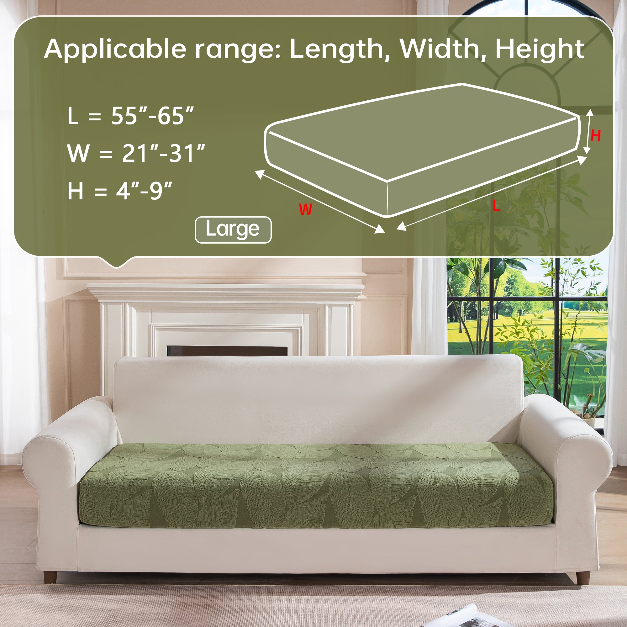 OHSIO Couch Covers for Sectional Sofa, Washable Stretch Soft Sofa Cushion Covers L Shape Sofa Slipcovers Anti Slip Furniture Decor Protector for Pets