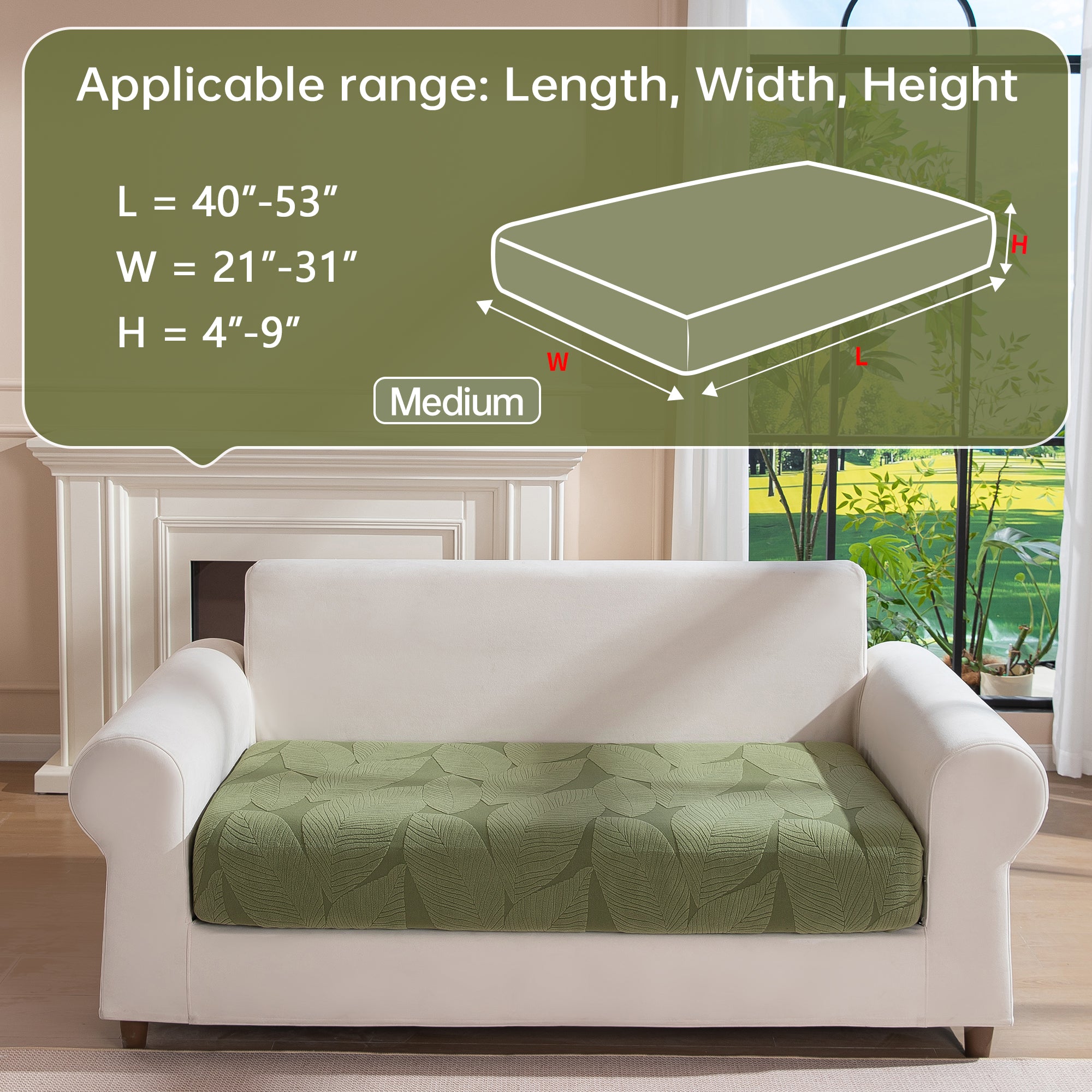 OHSIO Couch Covers for Sectional Sofa, Washable Stretch Soft Sofa Cushion Covers L Shape Sofa Slipcovers Anti Slip Furniture Decor Protector for Pets