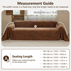 OHSIO Wenhe Soft Plush Sofa Throw Cover – Non-Slip Washable Couch Protector