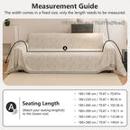 OHSIO Liujin Plush Jacquard Sofa Throw Cover – Non-Slip Washable Couch Protector