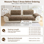 OHSIO Soft Plush Jacquard Fox-Tail Style Non-Slip Pet Sofa Cover