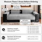 OHSIO Ultrasonic Wave Pattern Anti-Slip Stain Resistant Recycled Fleece Sofa Pad