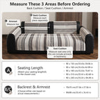 OHSIO Luxury Wood-Grain Chenille Non-Slip Pet Sofa Cover