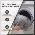OHSI0 Ultrasonic Herringbone Non-Slip Stain-Resistant Recycled Fleece Sofa Cushion
