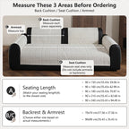 OHSIO Geometric Textured Chenille Non-Slip Pet Sofa Cover